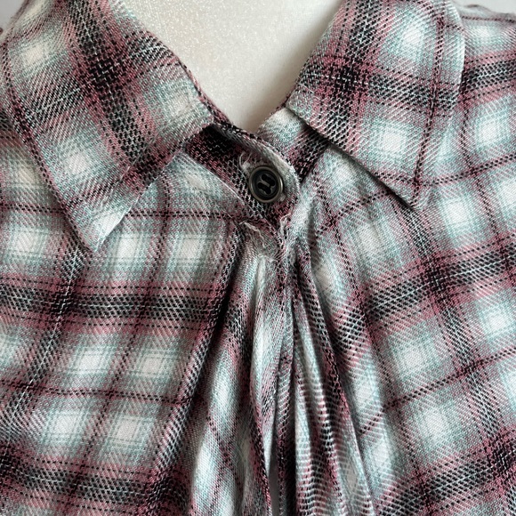 Anthropologie Willow & Clay Plaid Sleeveless Fringe Vest - Picture 10 of 15